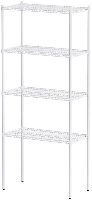 比架王 荷重型四層波浪架, 白色, 1個