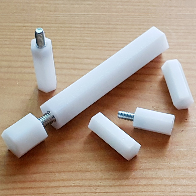 플라스틱 지지대 서포트 볼트 너트 스페이서 기판 PCB 나일론 M3 M4 4x10, 2-1 금속 지지대(너트) M3, c)M3x7mm-17개, 1개