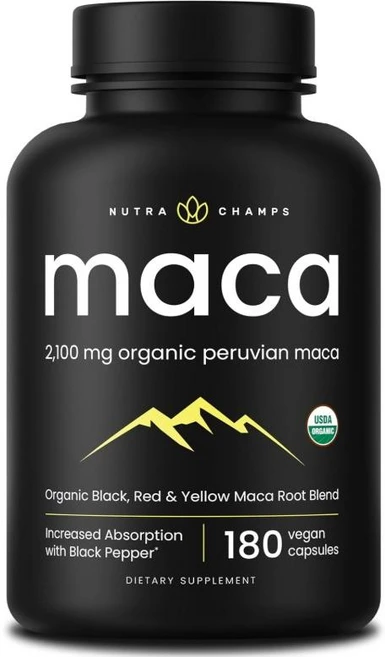 뉴트라챔스 페루 마카 루트 캡슐 NutraChamps Peruvian Maca, 180정, 1개 - 쿠팡