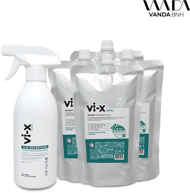 바이엑스 Vi-X 안전한 분사형 소독제 500ml 살균스프레이 소독수 미산성차아염소산수 HOCL 뿌리는소독제, 1개