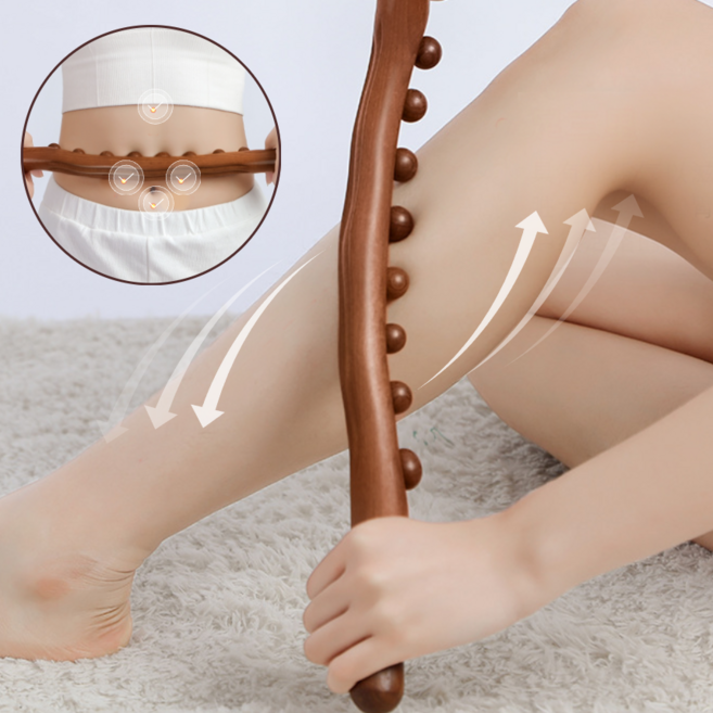 [일체형] 이지테라피 부종 뭉침 관리 홈케어 마사지 스틱, 53cm (마사지볼 8개)