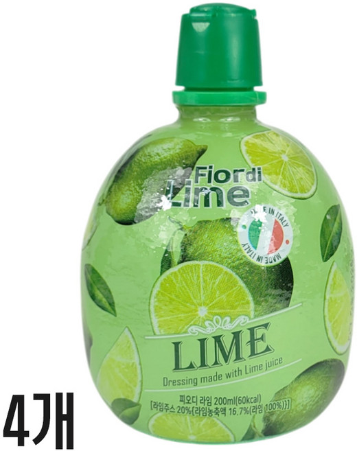 바이오마켓_피오디 라임즙, 200ml, 4개