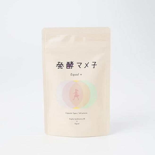 발효 콩자에쿠올 플러스 1개월분 60캡슐 단쇄지방산 등 517가지 영양소+에쿠올 락토비온산 검은콩씨껍질 추출물 콩 이소플라본 함유, 60정, 1개