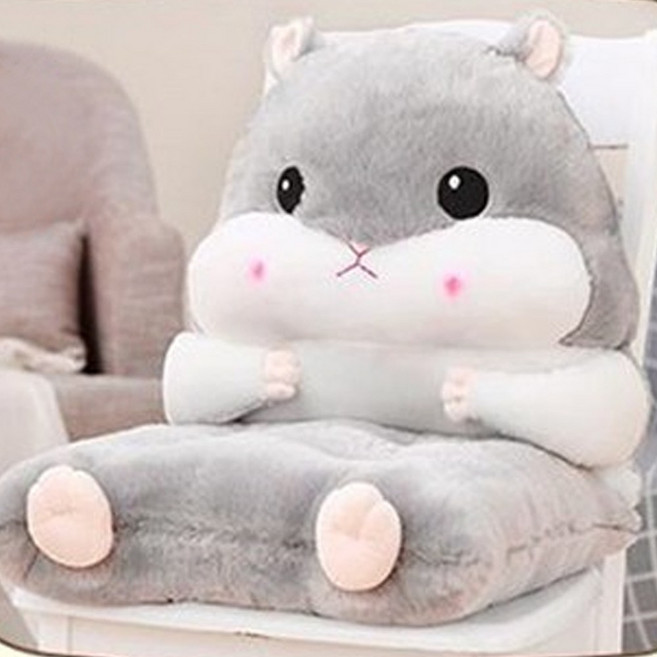 BEST 볼빨간 햄스터방석 의자방석 볼터치 햄찌방석, 그레이