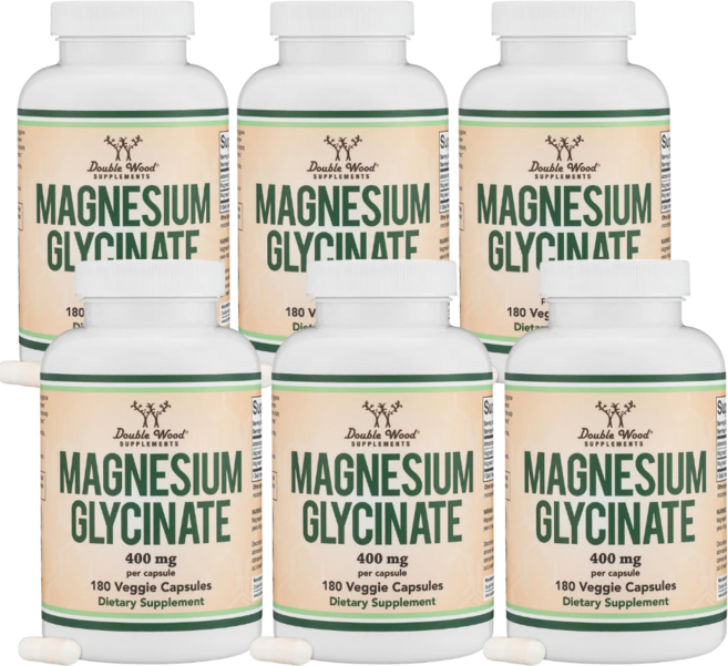 더블우드 마그네슘 글리시네이트 400mg, 180정, 6개