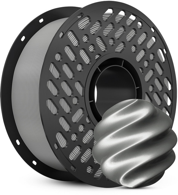 CaiLab PETG 3D 프린터 필라멘트 1.75mm 1kg 고인성 친환경 소재 | 뱀부랩 3D 프린터(P1S P2S A1등) 호환, 실버, PETG 1KG