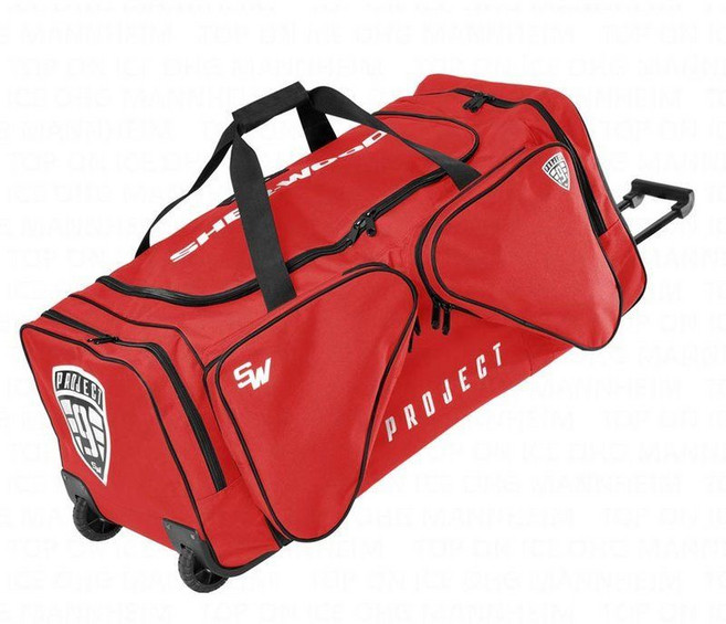 아이스하키 짐가방 장비 가방 휠백 바퀴 롤링 캐리어, 성인 36인치 레드 M사이즈, 1개