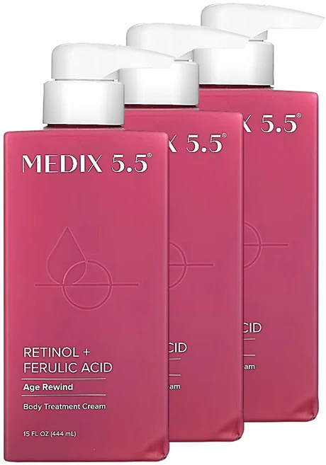 Medix 메딕스 5.5 바디 트리트먼트 크림 레티놀 페룰산 444ml 3개 - 쿠팡