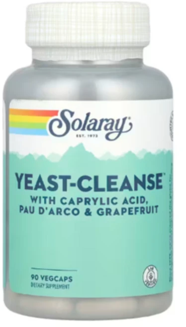 솔라레이 Yeast-Cleans 카프릴산+포다르코+식이섬유+마늘 90베지캡슐(15일분), 90정, 1개 - 쿠팡