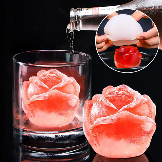 장미 장미꽃 얼음틀 얼음 아이스볼 실리콘 얼음트레이 빅볼 아이스볼메이커 하이볼 L422, 1개, 단품