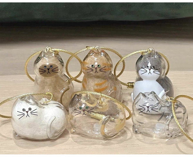 요즘 유행 반려묘 고양이털 보관 투명 키링 가방장식 투명 참 치즈 러시안블루 다양한 묘종, 1개