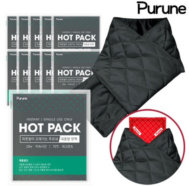 프리미엄 포켓용 핫팩 140g x20개+핫팩 패딩 머플러 x1개, 없음, 1개