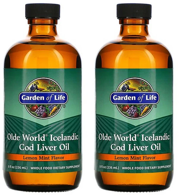 2개 가든오브라이프 올드월드 아이슬란드 대구 간유 레몬 민트 오메가3 236ml(8floz), 236ml - 쿠팡