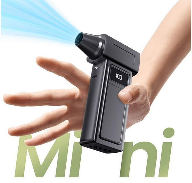 초강력 무선 2in1 에어건 차량용 청소기 캠핑 가정용 폭력 드라이어, 블랙