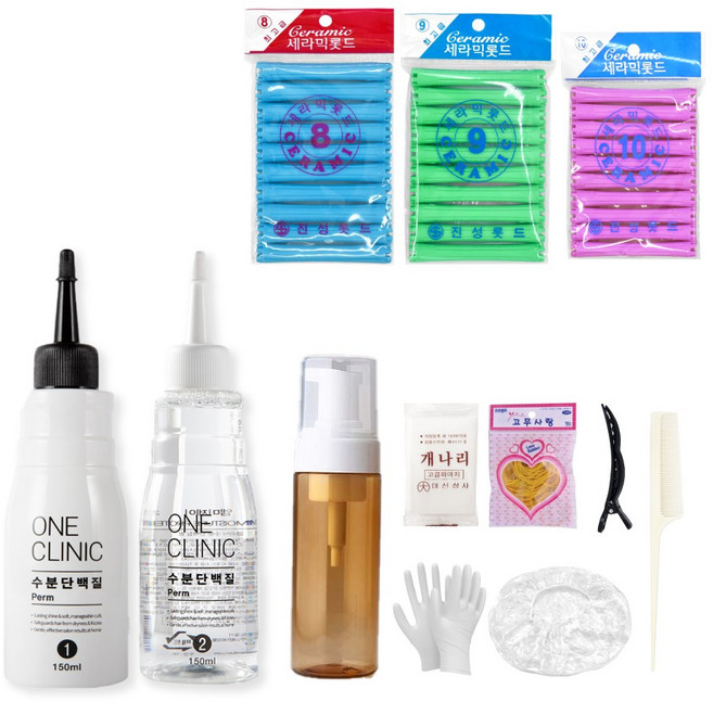 마이홈살롱 남자 셀프펌 파마세트, 1개, 선명웨이브(8,9,10호)