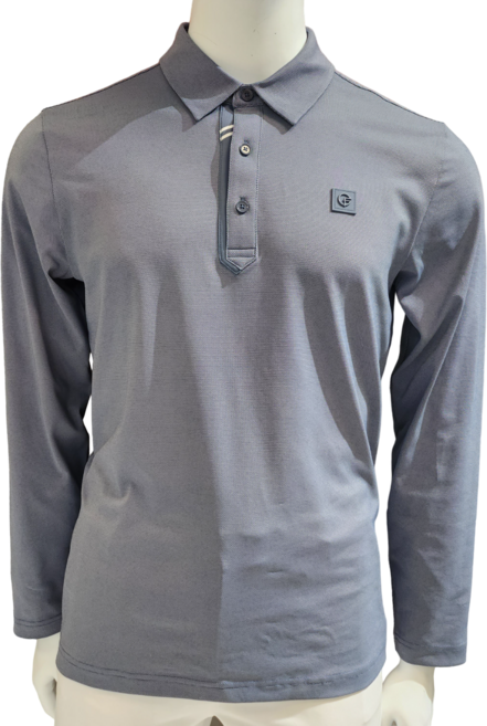 팬텀 팬텀 골프 fantom (일산 뉴코아점) 자외선차단 통기성 좋은 냉감의류 남성 잔패턴 카라 긴팔 티셔츠/ 211D1TO007