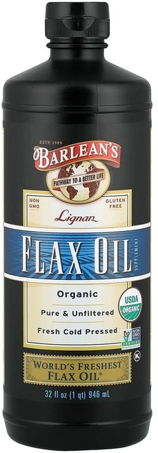 발린스 리그난 아마씨 오일 946mL 아마씨드 식물성 오메가3 오메가6 알파리놀렌산, 1개 - 쿠팡