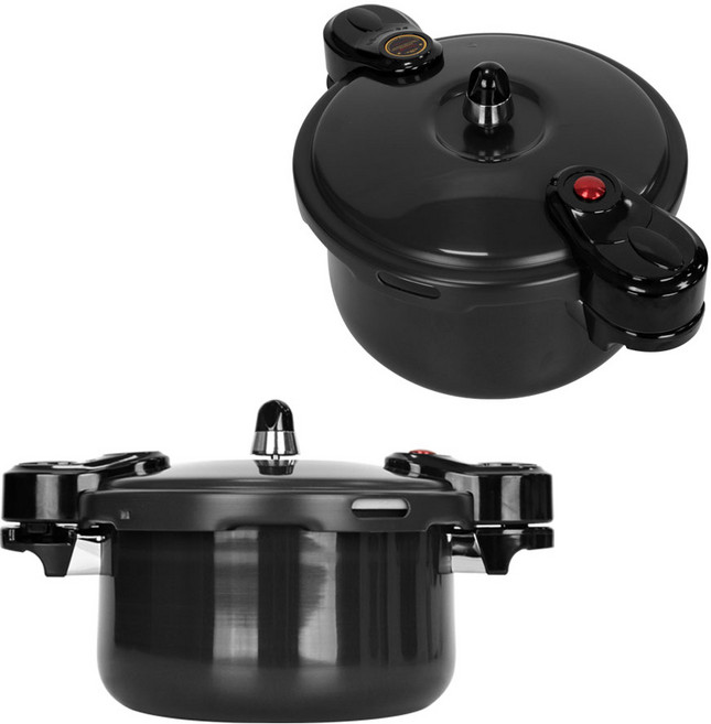 모닝com 고압력 경질 압력솥 5L 8인용인덕션압력솥 압력밥솥 대형밥솥 업소용압력솥, 1개, 블랙