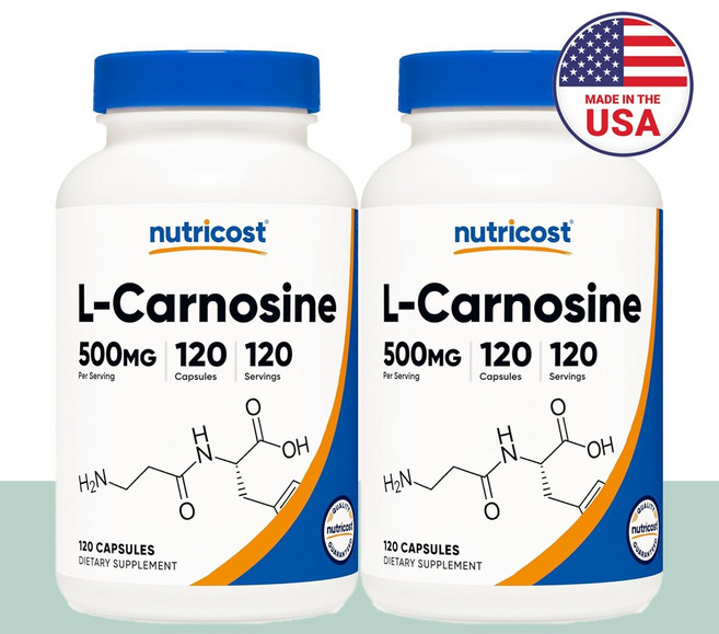 뉴트리코스트 카르노신 엘카르노신 L카르노신 16주분, 120정, 2개