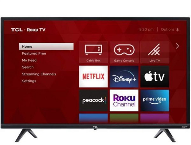 TCL 32S325 32인치 720p Roku 스마트 LED TV 2019, 32 in, TV only