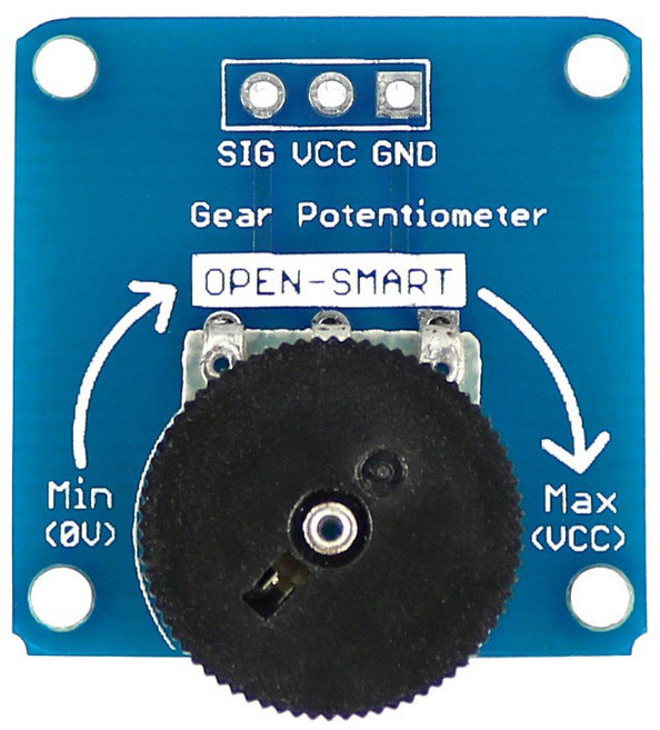 단일 조인트 기어 전위차계 센서 모듈 B503 Arduino 용 50k 전위차계 브레이크 아웃 보드 조명 및 볼륨 제어 회로, 한개옵션0