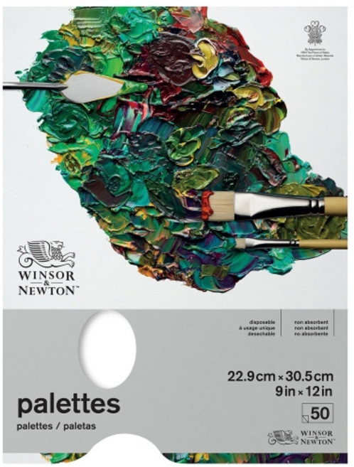 윈저앤뉴튼 종이파레트 패드 일회용 종이팔레트 50매 23x31cm [WI7002032], 1개