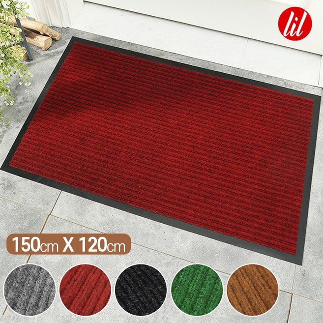 LiL 현관매트 업소용 바닥 발판 미끄럼방지 매트 -모던매트, 와인, 1개