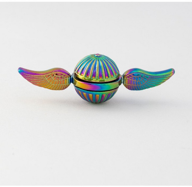 스니치 메탈 소품 퀴디치 피젯 스피너 회전 휴대용 소형 마술 장식 골든스니치 채색스니치 2개, 채색1세트