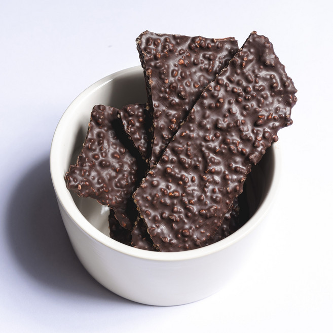 Joyce Chocolate 苦甜小麥脆粒 手工薄片獨立包裝精緻禮盒, 100g, 4個
