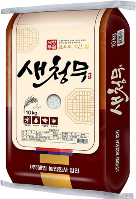 (시선집중)2025년 햅쌀 새청무 밥맛좋은 단일품종 쌀, 특등급, 1개, 10kg