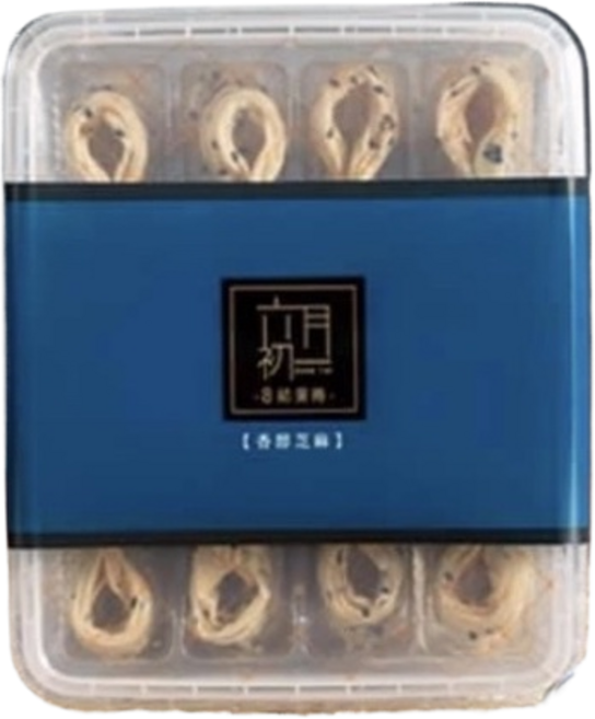 六月初一 8結蛋捲 台中伴手禮 酥脆口感 獨立包裝, 1個, 香醇芝麻/32入
