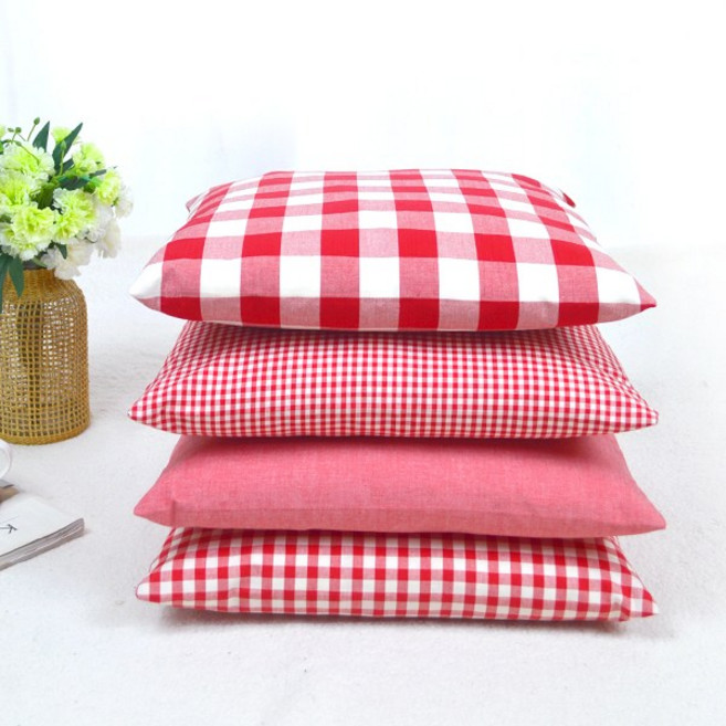 컬러팝 레드계열 의자방석 카페방석 쇼파방석 사무실 거실 애견 식탁 체크 방석, 컬러팝레드 빅체크(커버만)