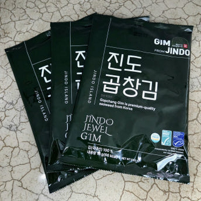 [진도곱창김] 소금과 기름 없이 구워낸 무조미 진도 곱창김 전장, 18g, 20개