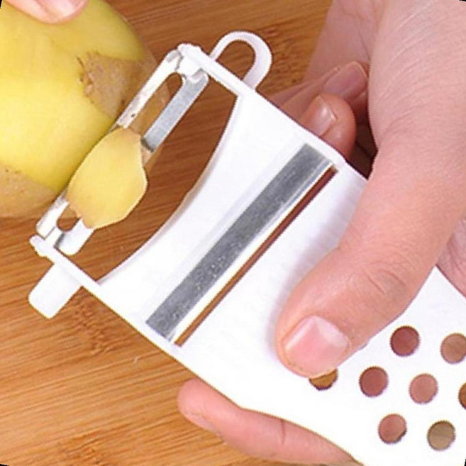 다기능채칼 4종슬라이서 야채썰기 강판채칼 물결칼날 주방조리, 1개, 상세페이지 참조