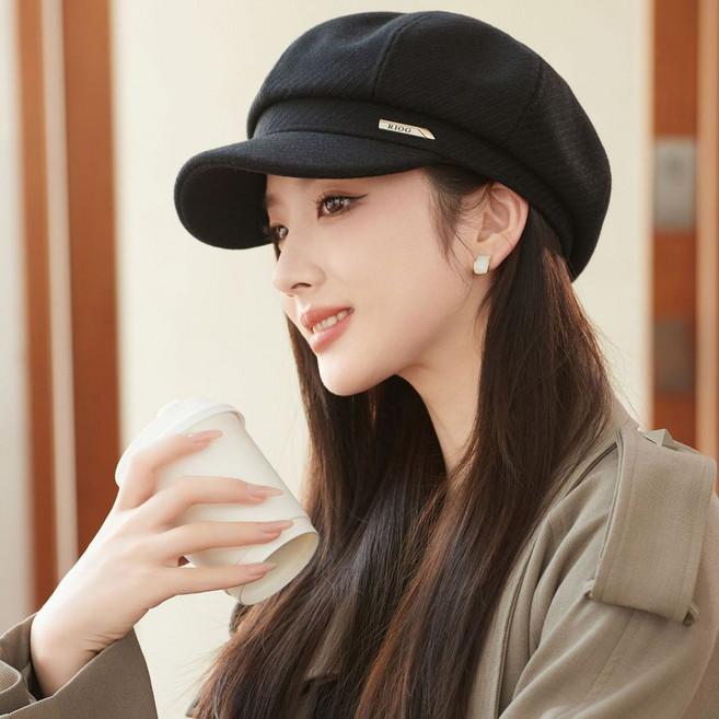 아이레노 뉴스보이캡 팔각모 패션모자 데일리 코디 캐주얼 스타일