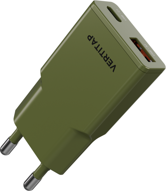 버티탭 울트라 슬림 PD PPS 충전기 GaN 30W 초고속 충전 어댑터, 카키