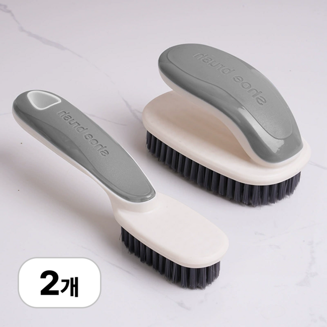 로멀리 운동화 신발 청소솔 브러쉬, 그레이, 2개