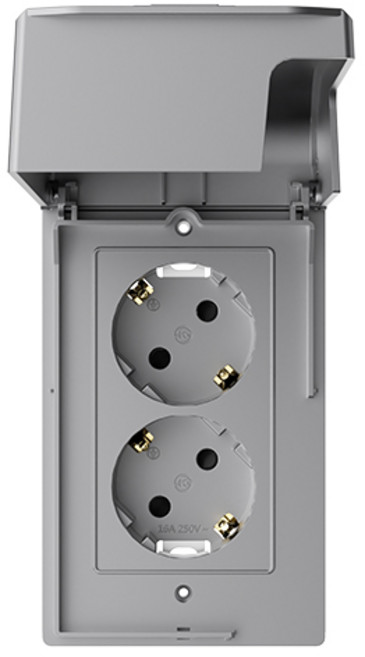 고네오(Goneo) 마그네슘 스위치/콘센트 16A 250V 유럽형 고급 전기스위치 전기콘센트, 1개, 방우2구 콘센트