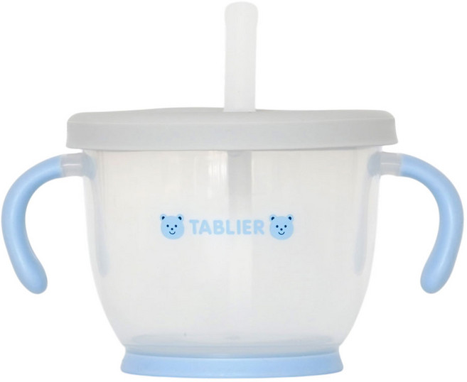 따블리에 유아용 이지 자기주도 양손 빨대컵 BPA FREE, 150ml, 1개, 블루