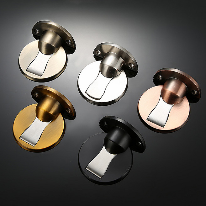 PUREGO 무타공 자석홀드 도어스토퍼, 블랙, 1개