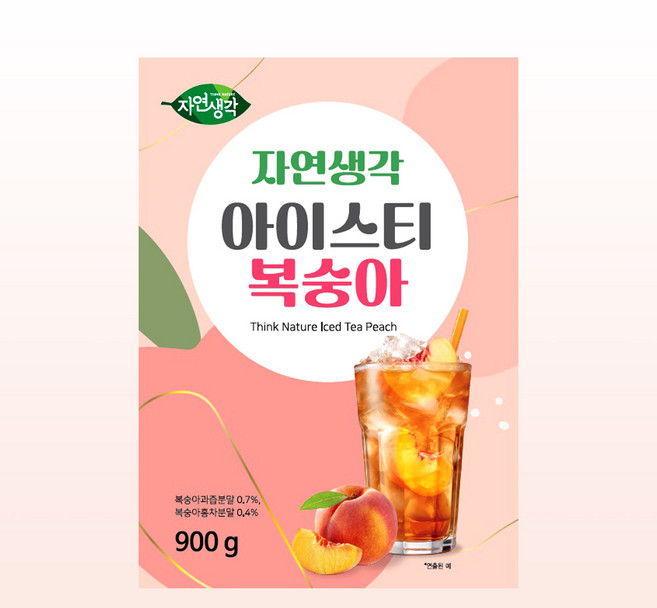 희창 자연생각 아이스티 복숭아 900g 냉음료 믹스 홍차, 2개입, 1개