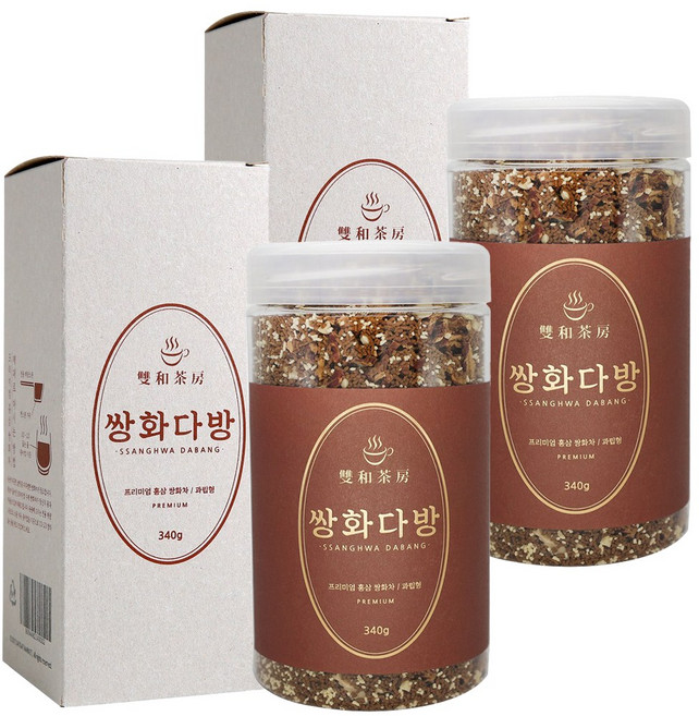 쌍화다방 프리미엄 홍삼 쌍화차, 340g, 1개입, 2개