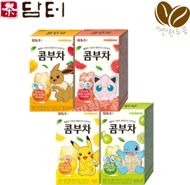 담터 콤부차40T(자몽+레몬+샤인머스켓+망고리치10T) 선택가능, 망고리치10TX4