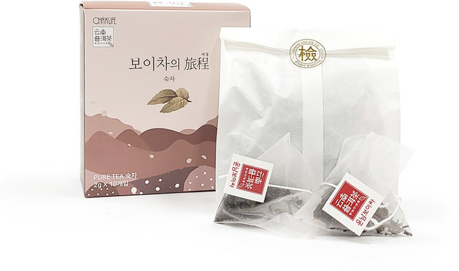 차향운 보이차 숙차 티백 감기에좋은차 커피대신차, 1개, 10개입, 20g
