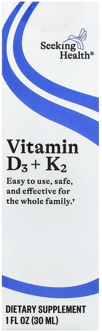 Seeking Health 비타민D3 + K2 드롭 30ml(1fl oz), SeekingHealth비타민D3K2드롭30ml1flo, 30ml, 1개 - 쿠팡