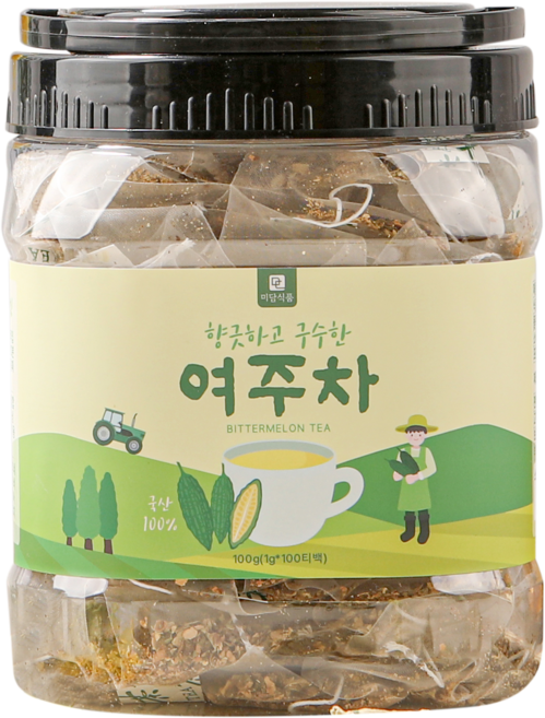 미세플라스틱 없는 생분해필터 미담식품 여주차 삼각티백, 1개, 100개입, 1g