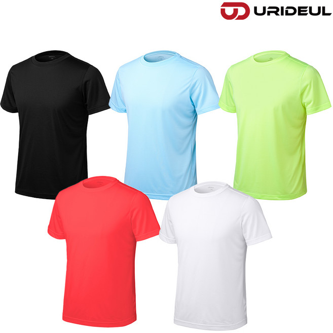 유디 기능성 쿨론 메쉬 반팔 티셔츠 남녀공용 스포츠 운동복 아동 주니어 성인