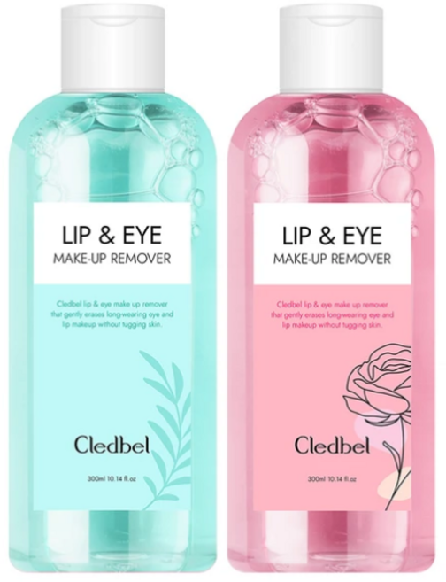 끌레드벨 메이크업 립앤아이 리무버 300ml x 2, 로즈1시카1, 2개