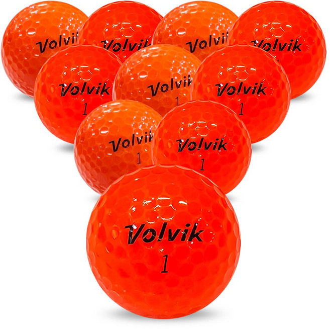 나이스골프 볼빅 주황색 A-등급 로스트볼, 1개, 10개