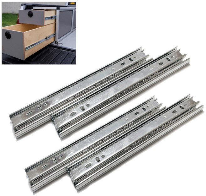 아이베란다 3단 서랍레일 가구 볼레일 슬라이드 2개1조, 실버, 2개, 350mm
